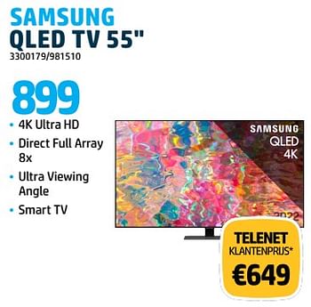 Promoties Samsung qled tv 55 - Samsung - Geldig van 31/10/2023 tot 30/11/2023 bij Auva