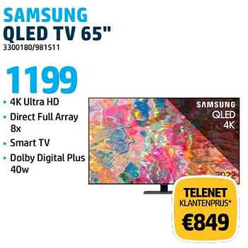 Promoties Samsung qled tv 65 - Samsung - Geldig van 31/10/2023 tot 30/11/2023 bij Auva