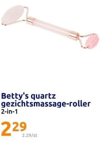 Promoties Betty`s quartz gezichtsmassage-roller - Betty's - Geldig van 01/11/2023 tot 07/11/2023 bij Action