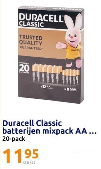 Promoties Duracell classic batterijen mixpack aa - Duracell - Geldig van 01/11/2023 tot 07/11/2023 bij Action