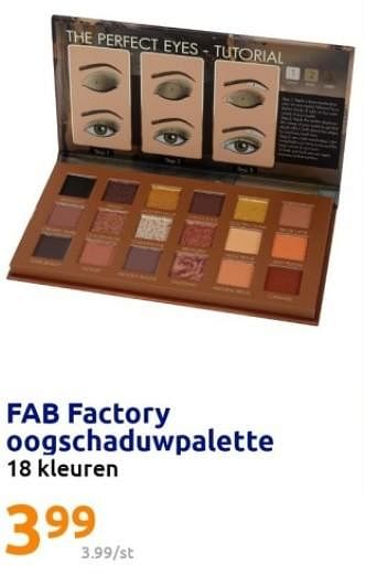 Promoties Fab factory oogschaduwpalette - Fab Factory - Geldig van 01/11/2023 tot 07/11/2023 bij Action