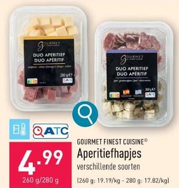 Promoties Aperitiefhapjes - Gourmet Finest Cuisine - Geldig van 06/11/2023 tot 17/11/2023 bij Aldi