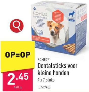 Promoties Dentalsticks voor kleine honden - Romeo - Geldig van 10/11/2023 tot 17/11/2023 bij Aldi