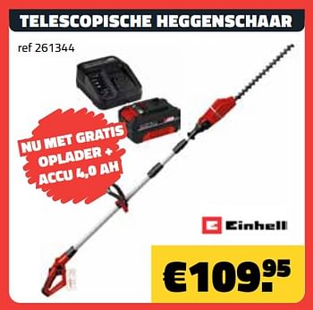Promoties Einhell telescopische heggenschaar - Einhell - Geldig van 03/11/2023 tot 30/11/2023 bij Bouwcenter Frans Vlaeminck