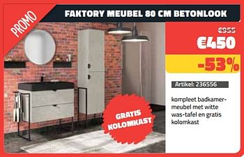 Promoties Faktory meubel betonlook - Allibert - Geldig van 03/11/2023 tot 30/11/2023 bij Bouwcenter Frans Vlaeminck