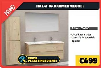 Promoties Hayat badkamermeubel - Huismerk - Bouwcenter Frans Vlaeminck - Geldig van 03/11/2023 tot 30/11/2023 bij Bouwcenter Frans Vlaeminck