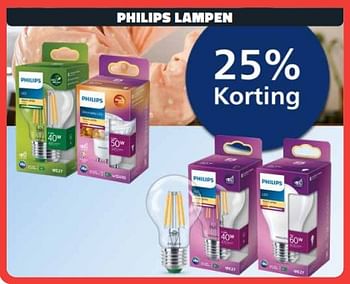 Promoties Philips lampen 25% korting - Philips - Geldig van 03/11/2023 tot 30/11/2023 bij Bouwcenter Frans Vlaeminck