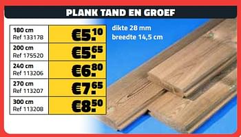 Promoties Plank tand en groef - Huismerk - Bouwcenter Frans Vlaeminck - Geldig van 03/11/2023 tot 30/11/2023 bij Bouwcenter Frans Vlaeminck