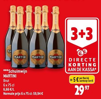 Promoties Schuimwijn martini brut - Martini - Geldig van 01/11/2023 tot 07/11/2023 bij Smatch