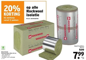 Promoties Rocksono base - Rockwool - Geldig van 01/11/2023 tot 07/11/2023 bij Gamma