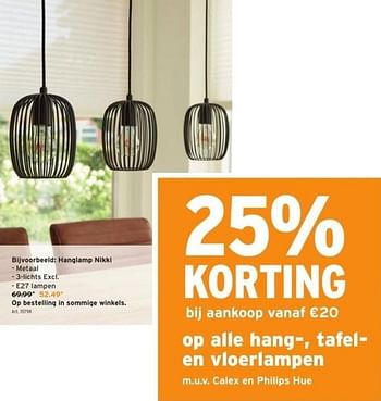 Promoties Hanglamp nikki - Huismerk - Gamma - Geldig van 01/11/2023 tot 07/11/2023 bij Gamma