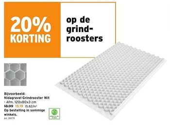 Promoties Nidagravel grindrooster wit - Huismerk - Gamma - Geldig van 01/11/2023 tot 07/11/2023 bij Gamma
