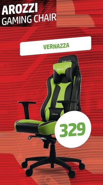 Promoties Arozzi gaming chair vernazza - Arozzi - Geldig van 31/10/2023 tot 30/11/2023 bij VCD