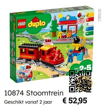 Promoties 10874 stoomtrein - Lego - Geldig van 01/10/2023 tot 05/12/2023 bij Multi Bazar