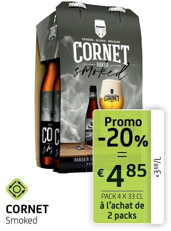 Promotions Cornet smoked - Cornet  - Valide de 27/10/2023 à 09/11/2023 chez BelBev