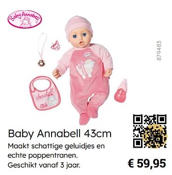 Promoties Baby annabell - Baby Arrabell - Geldig van 01/10/2023 tot 05/12/2023 bij Multi Bazar
