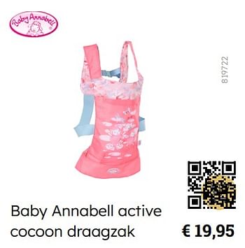 Promoties Baby annabell active cocoon draagzak - Baby Arrabell - Geldig van 01/10/2023 tot 05/12/2023 bij Multi Bazar