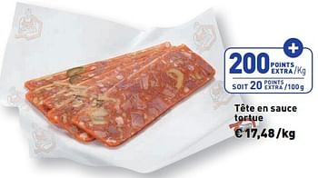 Promotions Tête en sauce tortue - Produit maison - Renmans - Valide de 03/11/2023 à 09/11/2023 chez Renmans