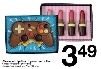 Promoties Chocolade lipstick of game controller - Huismerk - Zeeman  - Geldig van 04/11/2023 tot 10/11/2023 bij Zeeman
