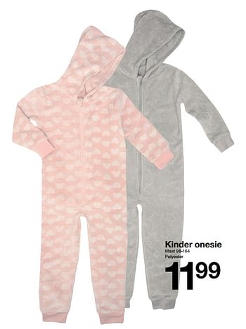 Promotions Kinder onesie - Produit maison - Zeeman  - Valide de 04/11/2023 à 10/11/2023 chez Zeeman