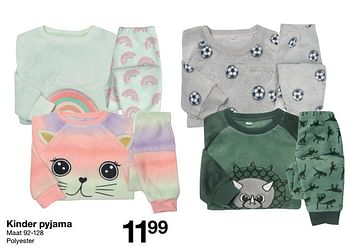 Promoties Kinder pyjama - Huismerk - Zeeman  - Geldig van 04/11/2023 tot 10/11/2023 bij Zeeman
