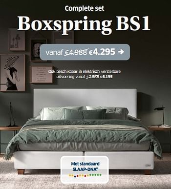 Promoties Boxspring bs1 - Ergosleep - Geldig van 03/11/2023 tot 18/11/2023 bij Sleeplife