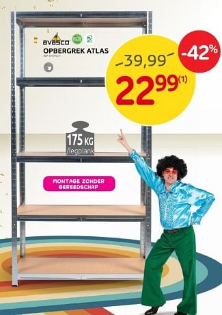 Promoties Opbergrek atlas - Avasco - Geldig van 08/11/2023 tot 13/11/2023 bij Brico