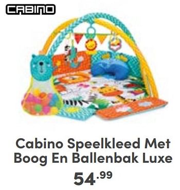 Promoties Cabino speelkleed met boog en ballenbak luxe - Cabino - Geldig van 05/11/2023 tot 11/11/2023 bij Baby & Tiener Megastore
