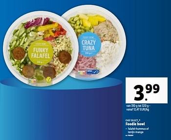 Promoties Foodie bowl - Chef select - Geldig van 08/11/2023 tot 14/11/2023 bij Lidl
