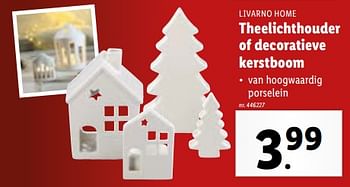 Promoties Theelichthouder of decoratieve kerstboom - Livarno - Geldig van 08/11/2023 tot 14/11/2023 bij Lidl