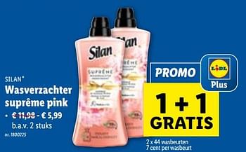 Promoties Wasverzachter suprême pink - Silan - Geldig van 08/11/2023 tot 14/11/2023 bij Lidl