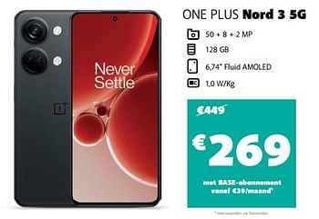Promoties One plus nord 3 5g - OnePlus - Geldig van 31/10/2023 tot 13/11/2023 bij Base
