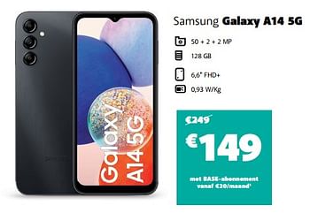 Promoties Samsung galaxy a14 5g - Samsung - Geldig van 31/10/2023 tot 13/11/2023 bij Base