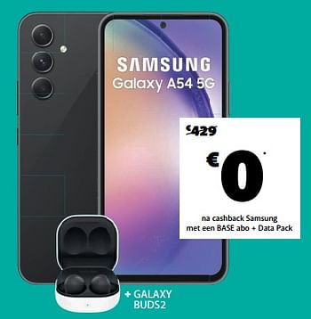 Promoties Samsung galaxy a54 5g - Samsung - Geldig van 31/10/2023 tot 13/11/2023 bij Base