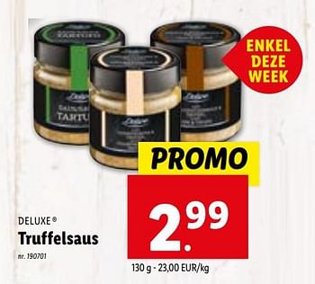 Promoties Truffelsaus - Deluxe - Geldig van 08/11/2023 tot 14/11/2023 bij Lidl