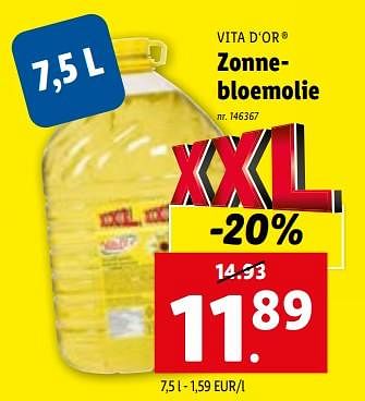 Promoties Zonnebloemolie - Vita D'or - Geldig van 08/11/2023 tot 14/11/2023 bij Lidl