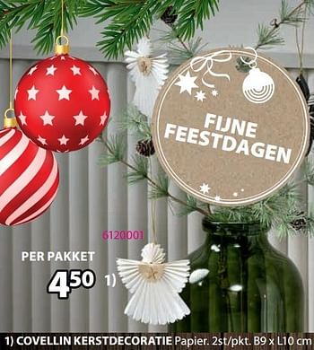 Promoties Covellin kerstdecoratie - Huismerk - Jysk - Geldig van 30/10/2023 tot 26/11/2023 bij Jysk