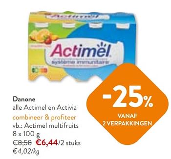 Promoties Actimel multifruits - Danone - Geldig van 02/11/2023 tot 14/11/2023 bij OKay