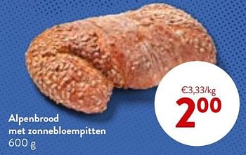 Promoties Alpenbrood met zonnebloempitten - Huismerk - Okay Buurtwinkels - Geldig van 02/11/2023 tot 14/11/2023 bij OKay