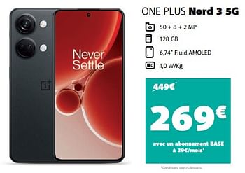 Promotions One plus nord 3 5g - OnePlus - Valide de 31/10/2023 à 13/11/2023 chez Base