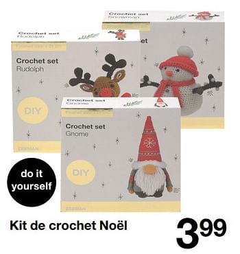 Promotions Kit de crochet noël - Produit maison - Zeeman  - Valide de 04/11/2023 à 10/11/2023 chez Zeeman