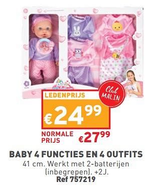 Promoties Baby 4 functies en 4 outfits - Huismerk - Trafic  - Geldig van 08/11/2023 tot 13/11/2023 bij Trafic