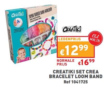 Promoties Creatiki set crea bracelet loom band - Creatiki - Geldig van 08/11/2023 tot 13/11/2023 bij Trafic