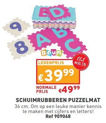 Promoties Schuimrubberen puzzelmat - Boum - Geldig van 08/11/2023 tot 13/11/2023 bij Trafic