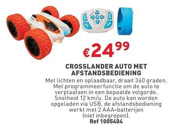 Promoties Crosslander auto met afstandsbediening - Huismerk - Trafic  - Geldig van 08/11/2023 tot 13/11/2023 bij Trafic