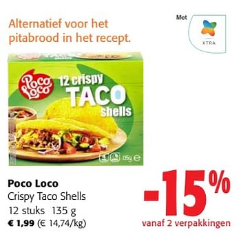 Promoties Poco loco crispy taco shells - Poco Loco - Geldig van 02/11/2023 tot 14/11/2023 bij Colruyt
