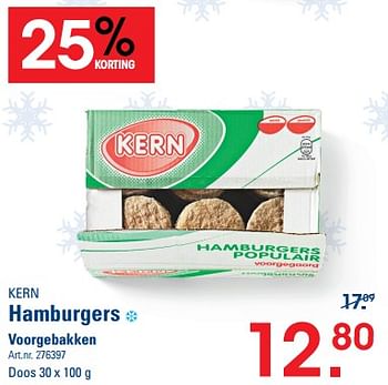 Promotions Hamburgers voorgebakken - Kern - Valide de 02/11/2023 à 23/11/2023 chez Sligro