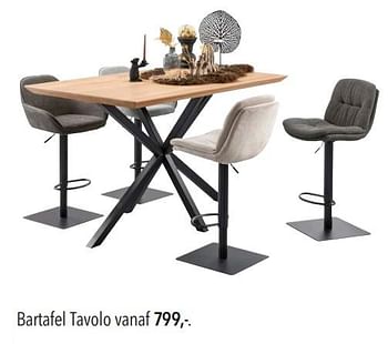 Promoties Bartafel tavolo - Huismerk - Pronto Wonen - Geldig van 06/11/2023 tot 11/11/2023 bij Pronto Wonen