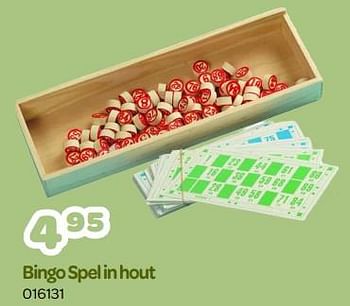 Promoties Bingo spel in hout - Huismerk - Happyland - Geldig van 31/10/2023 tot 06/01/2024 bij Happyland