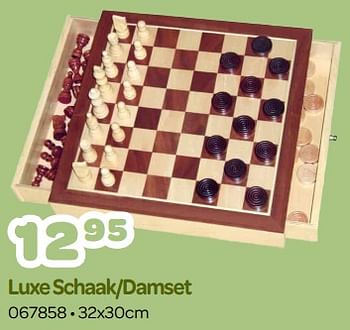 Promoties Luxe schaak-damset - Huismerk - Happyland - Geldig van 31/10/2023 tot 06/01/2024 bij Happyland